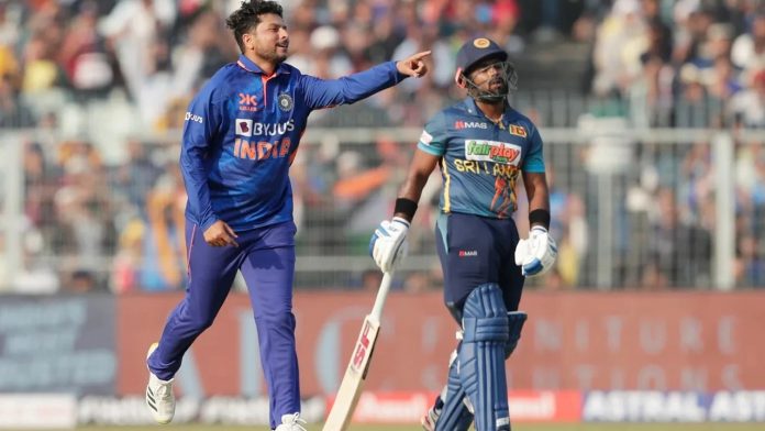 news-2 Kuldeep Yadav's Shocking Conveyance Swindles Dasun Shanaka In third ODI Kuldeep Yadav Dasun Shanaka